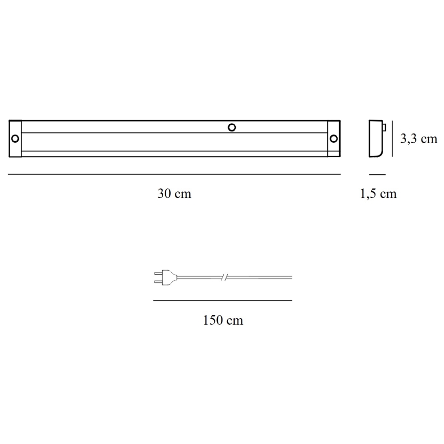 Nordlux - LED Podelementna svjetiljka PRESTON LED/4W/230V 3000/4000K 30 cm