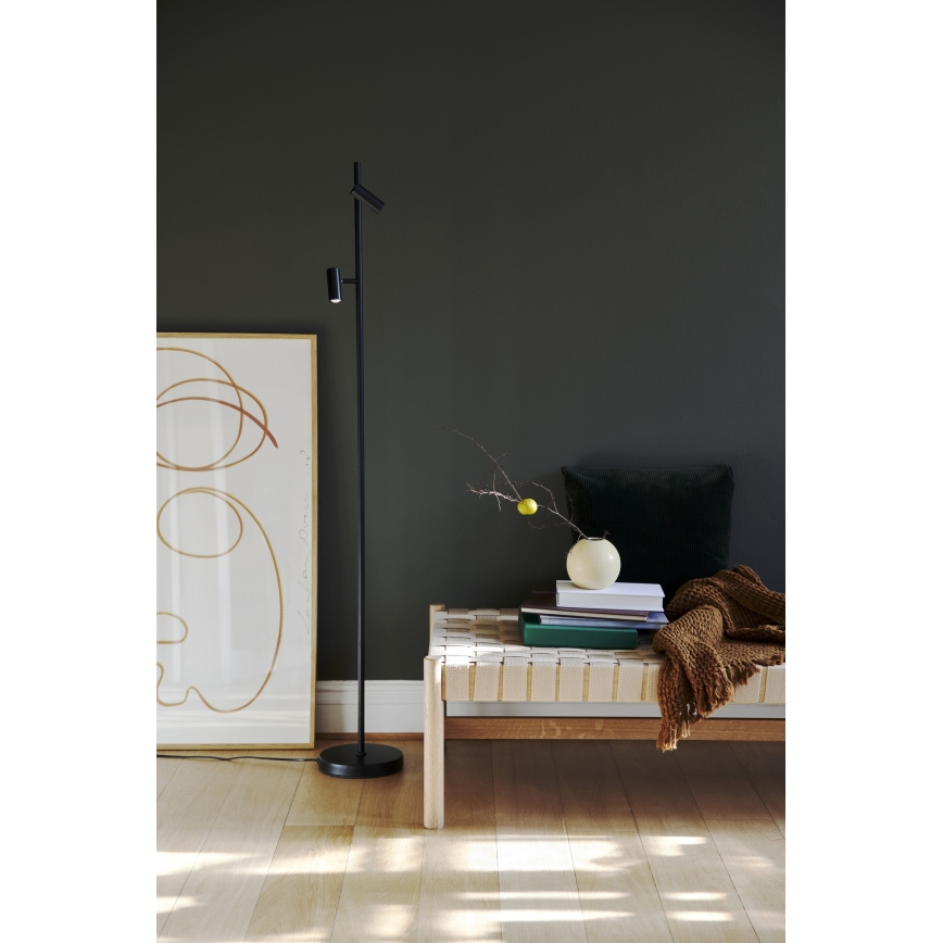 Nordlux - LED Prigušiva dodirna podna lampa OMARI 2xLED/3,2W/230V crna