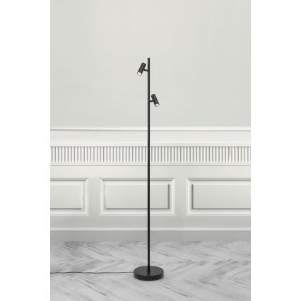 Nordlux - LED Prigušiva dodirna podna lampa OMARI 2xLED/3,2W/230V crna