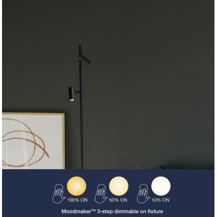 Nordlux - LED Prigušiva dodirna podna lampa OMARI 2xLED/3,2W/230V crna