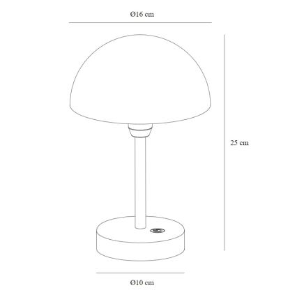 Nordlux - LED Prigušiva punjiva vanjska stolna lampa ELLEN LED/2,8W/3,7V IP44 bijela