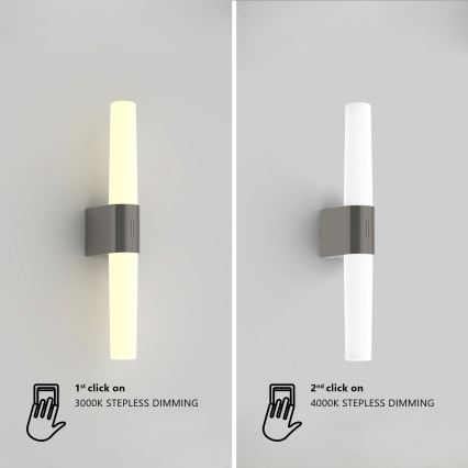 Nordlux - LED Prigušiva rasvjeta za ogledalo u kupaonici HELVA LED/9,5W/230V IP44 3000/4000K CRI 90 mat krom