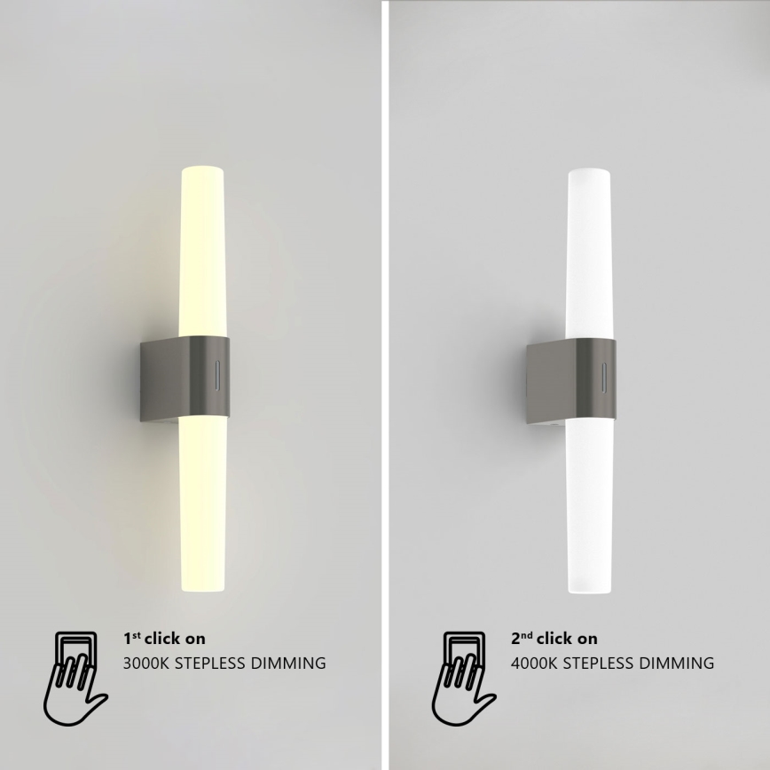 Nordlux - LED Prigušiva rasvjeta za ogledalo u kupaonici HELVA LED/9,5W/230V IP44 3000/4000K CRI 90 mat krom