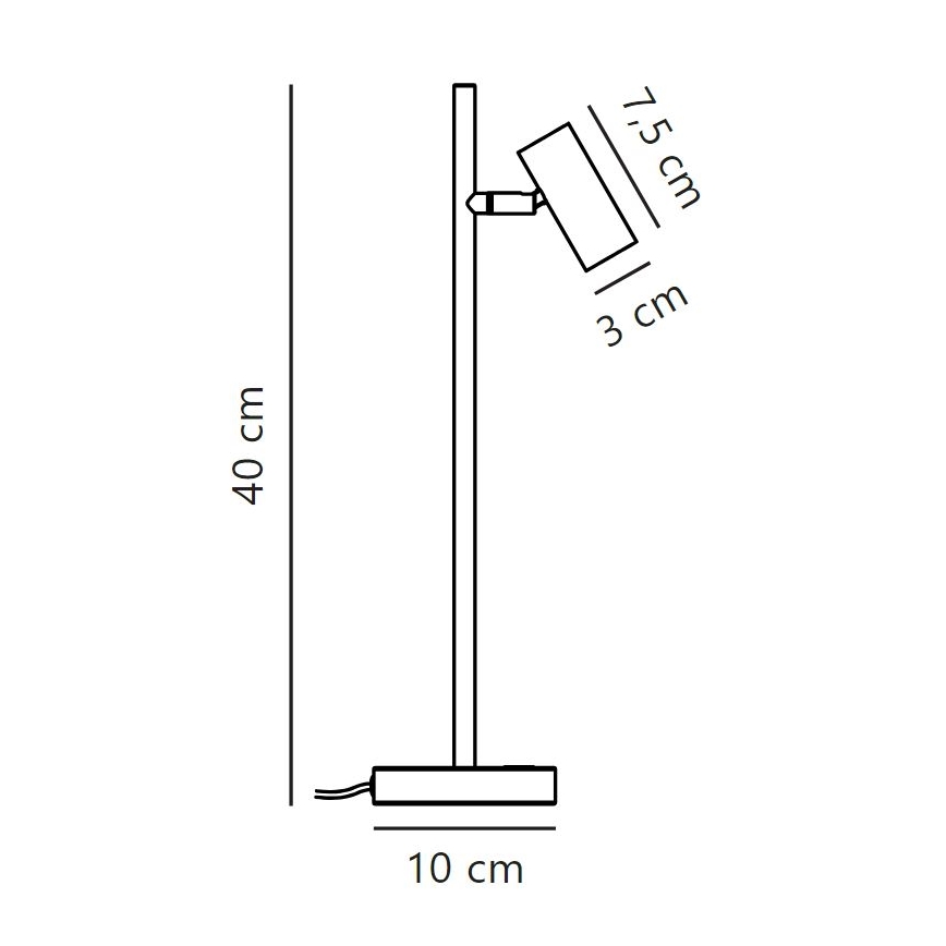 Nordlux - LED Prigušiva stolna lampa OMARI LED/3,2W/230V crna