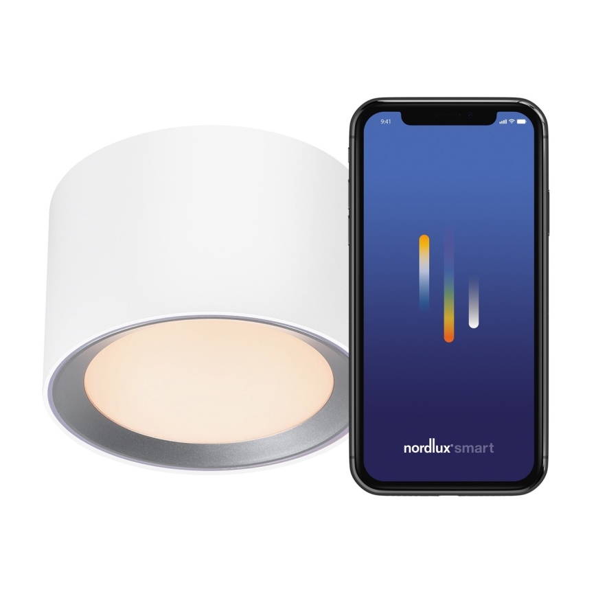 Nordlux - LED Prigušiva kupaonska reflektorska svjetiljka LANDON SMART LED/8W/230V 2700-6500K IP44 bijela