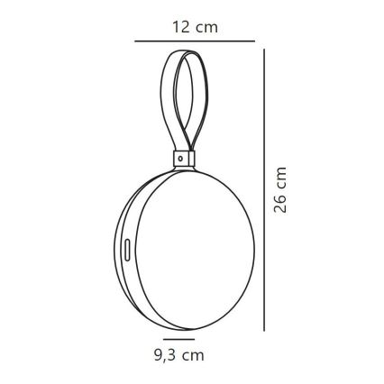 Nordlux - LED Prigušiva vanjska prijenosna svjetiljka BRING TO-GO LED/1W/3,7V IP54 crna