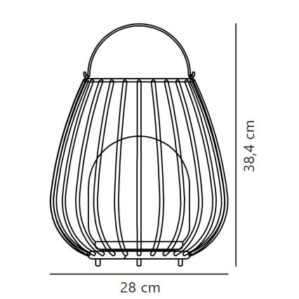 Nordlux - LED Prigušiva vanjska prijenosna svjetiljka JIM TO-GO LED/3W/3,7V IP54 crna
