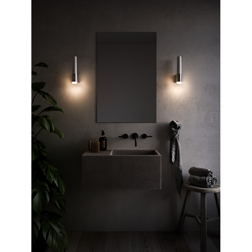 Nordlux - LED Prigušiva zidna svjetiljka za kupaonicu HELVA LED/6,8W/230V IP44 CRI 90 sjajni krom