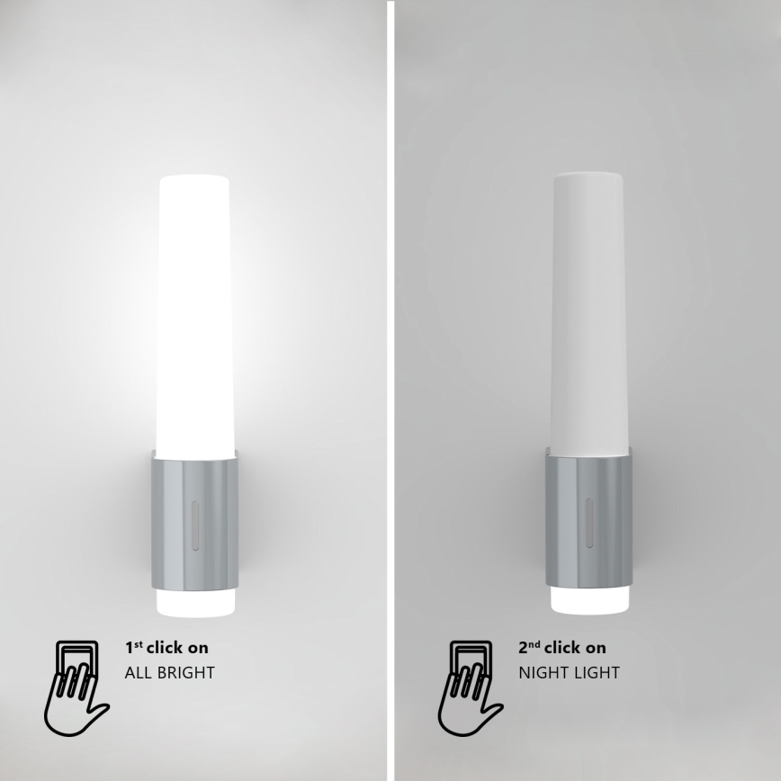 Nordlux - LED Prigušiva zidna svjetiljka za kupaonicu HELVA LED/6,8W/230V IP44 CRI 90 bijela