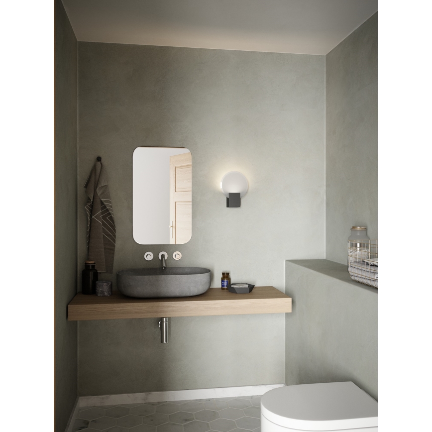 Nordlux - LED Prigušiva zidna svjetiljka za kupaonicu HESTER LED/9,5W/230V IP44 crna
