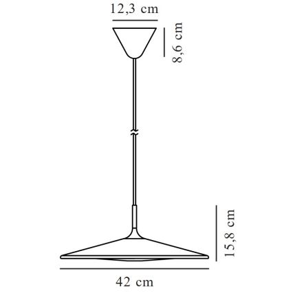 Nordlux - LED Prigušivi luster na sajli BALANCE LED/230V 2700K crna