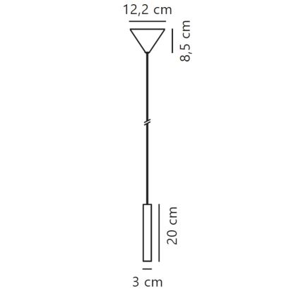 Nordlux - LED Prigušivi luster na sajli OMARI LED/4,4W/230V crna