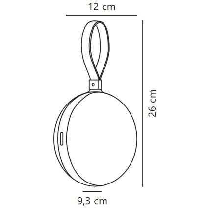 Nordlux - LED Prijenosna punjiva lampa LED/1W/3,7V IP54 žuta