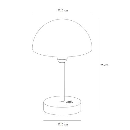 Nordlux - LED vanjska stolna lampa na punjenje s prigušivanjem ELLEN LED/2,8W/3,7V IP44 bež