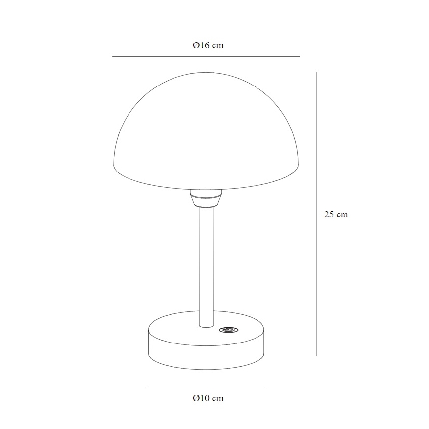 Nordlux - LED vanjska stolna lampa na punjenje s prigušivanjem ELLEN LED/2,8W/3,7V IP44 bež