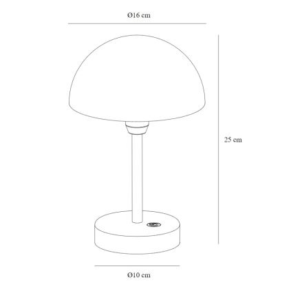 Nordlux - LED s možností prigušivanja, punjiva vanjska stolna svjetiljka ELLEN LED/2,8W/3,7V 2200 mAh IP44 zelena