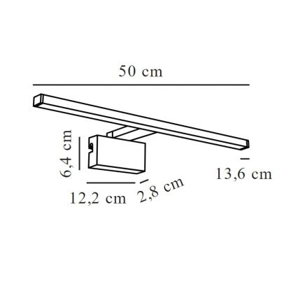 Nordlux - LED Rasvjeta za ogledalo u kupaonici MARLEE LED/8,9W/230V IP44 3000K 50 cm sjajni krom