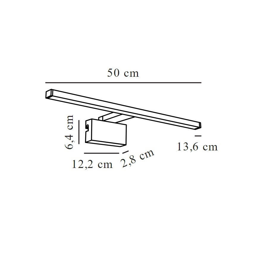 Nordlux - LED Rasvjeta za ogledalo u kupaonici MARLEE LED/8,9W/230V IP44 3000K 50 cm sjajni krom