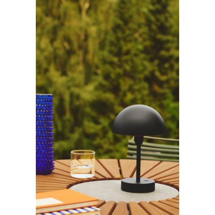 Nordlux - LED s mogućnošću prigušivanja, punjiva vanjska stolna lampa ELLEN LED/2,8W/3,7V 2200 mAh IP44 crna