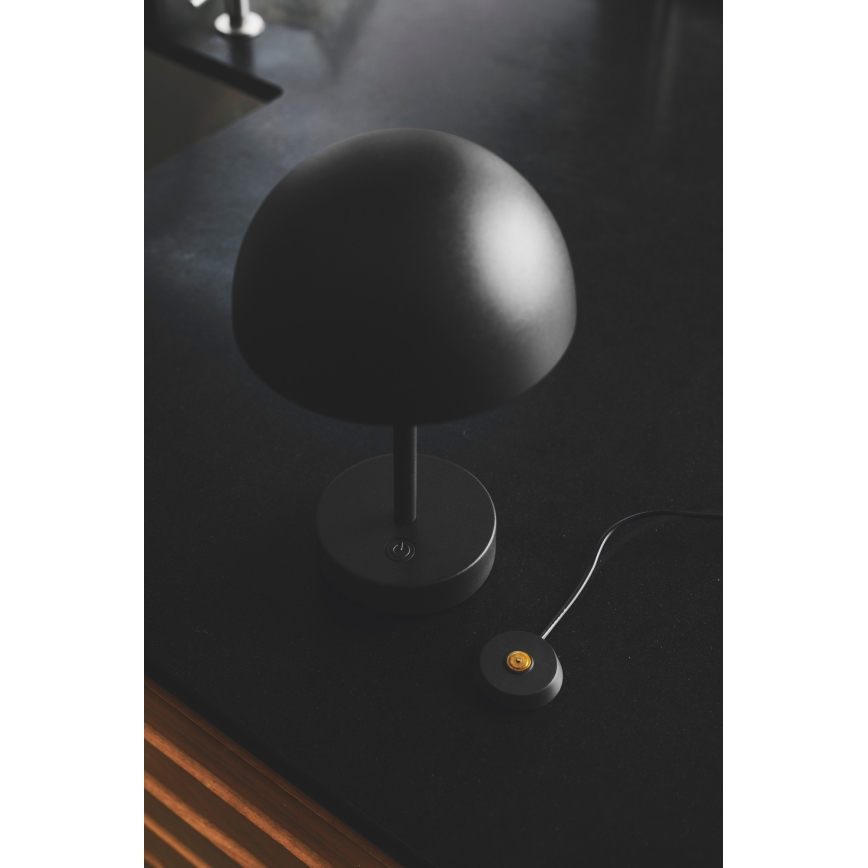 Nordlux - LED s mogućnošću prigušivanja, punjiva vanjska stolna lampa ELLEN LED/2,8W/3,7V 2200 mAh IP44 crna