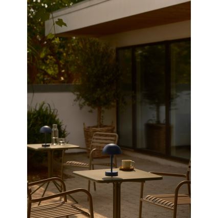 Nordlux - LED punjiva dodirna vanjska stolna lampa s mogućnošću prigušivanja ELLEN LED/2,8W/3,7V 2200 mAh IP44 plava