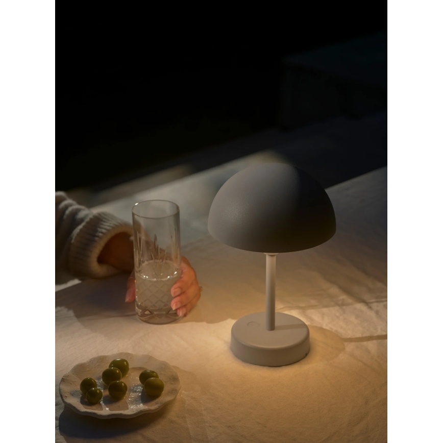Nordlux - LED prigušiva punjiva vanjska stolna svjetiljka ELLEN LED/2,8W/3,7V 2200 mAh IP44 siva