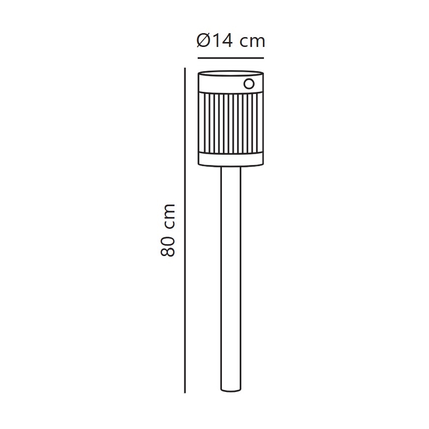 Nordlux - LED Solarna lampa COUPAR LED/3,2W/5V 3000K IP44 crna