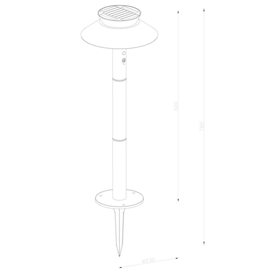 Nordlux - LED Solarna lampa sa senzorom JUSTINA LED/5W/3,7V IP44