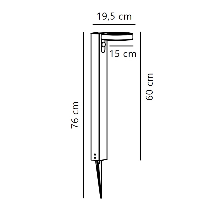 Nordlux - LED Solarna lampa sa senzorom RICA LED/5W/3,7V IP44
