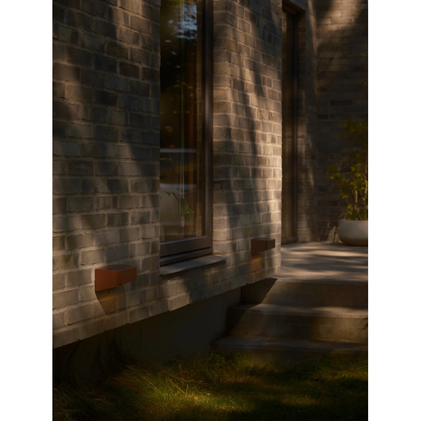 Nordlux - LED solarna svjetiljka s senzorom MARCELLIO LED/5W/5V IP54 2200 mAh smeđa