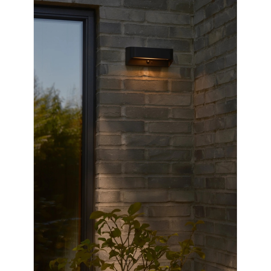 Nordlux - LED solarno svjetlo sa senzorom MARCELLIO LED/5W/5V IP54 2200 mAh crna