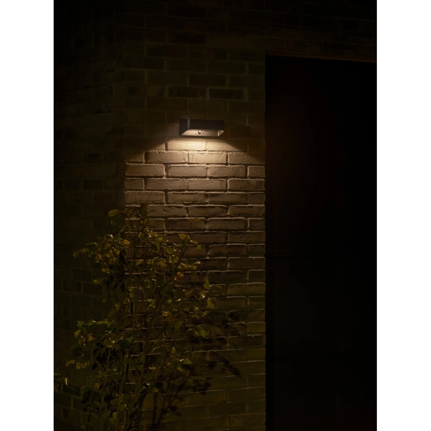 Nordlux - LED solarno svjetlo sa senzorom MARCELLIO LED/5W/5V IP54 2200 mAh crna