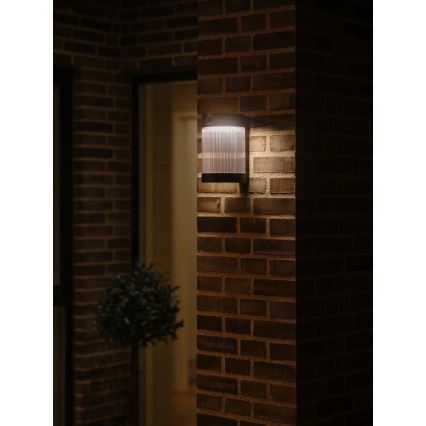 Nordlux - LED Solarna zidna svjetiljka sa senzorom COUPAR LED/3,2W/5V 3000K IP44 1800 mAh crna
