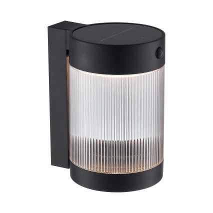 Nordlux - LED Solarna zidna svjetiljka sa senzorom COUPAR LED/3,2W/5V 3000K IP44 1800 mAh crna