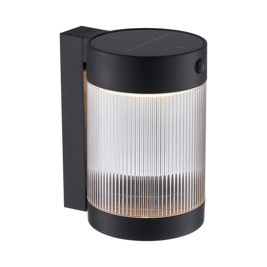 Nordlux - LED Solarna zidna svjetiljka sa senzorom COUPAR LED/3,2W/5V 3000K IP44 1800 mAh crna