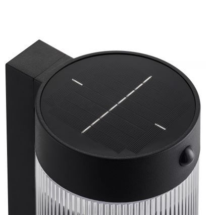 Nordlux - LED Solarna zidna svjetiljka sa senzorom COUPAR LED/3,2W/5V 3000K IP44 1800 mAh crna
