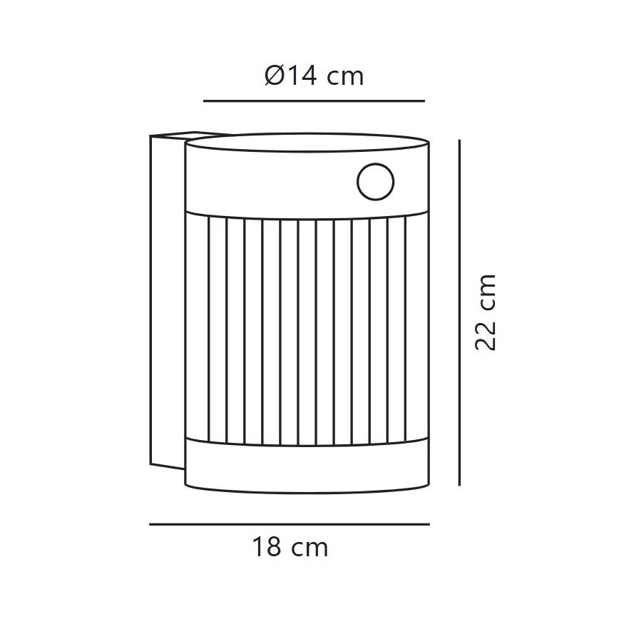 Nordlux - LED Solarna zidna svjetiljka sa senzorom COUPAR LED/3,2W/5V 3000K IP44 1800 mAh crna
