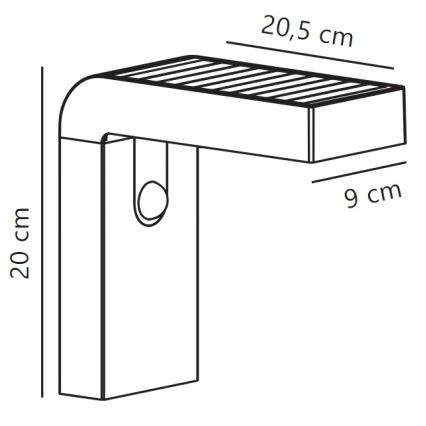 Nordlux - LED solarna zidna svjetiljka sa senzorom ALYA LED/5W/3,7V IP44 2200 mAh