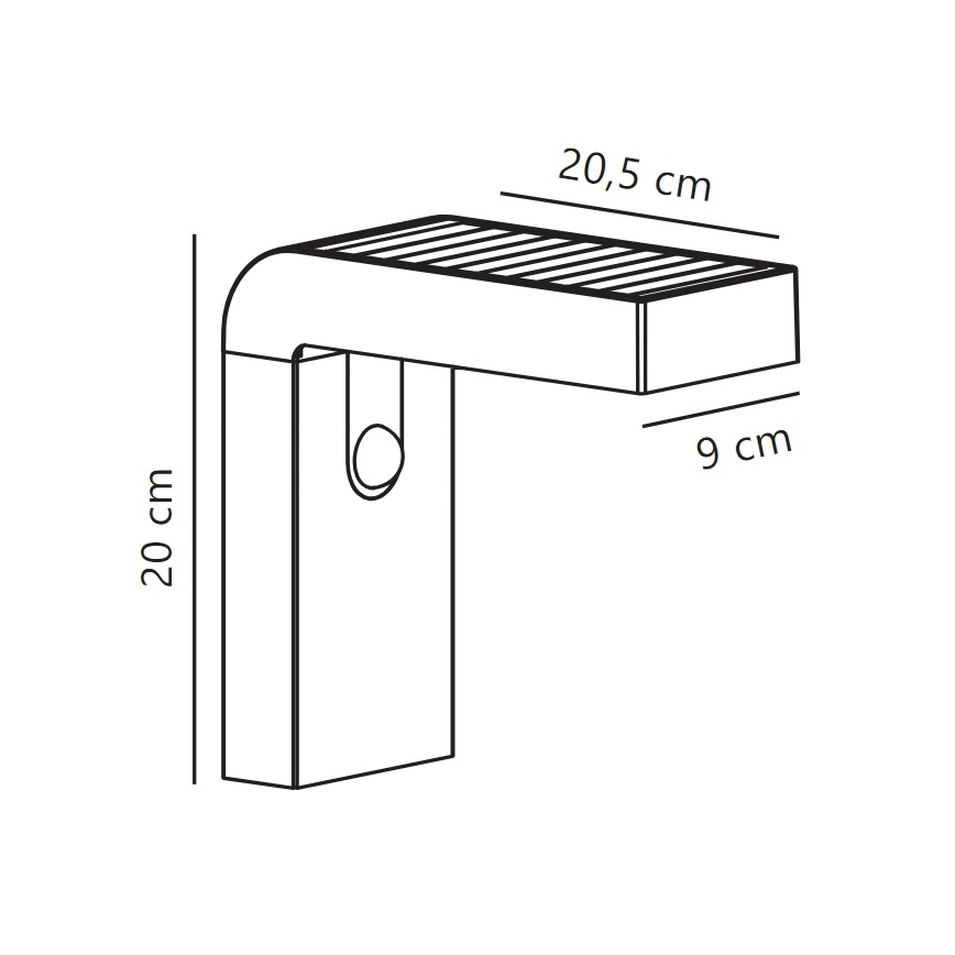Nordlux - LED solarna zidna svjetiljka sa senzorom ALYA LED/5W/3,7V IP44 2200 mAh