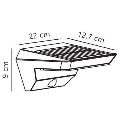 Nordlux - LED Solarna zidna svjetiljka sa senzorom AGENA LED/5W/3,7V IP44