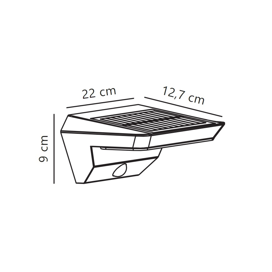 Nordlux - LED Solarna zidna svjetiljka sa senzorom AGENA LED/5W/3,7V IP44