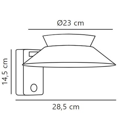 Nordlux - LED Solarna zidna svjetiljka sa senzorom JUSTINA LED/5W/3,7V IP44
