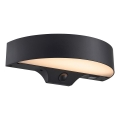 Nordlux - LED solarna zidna svjetiljka sa senzorom MONAY LED/5W/5V 3000K IP44 2000 mAh crna