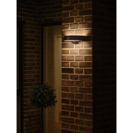 Nordlux - LED Solarna zidna svjetiljka sa senzorom MONAY LED/5W/5V 3000K IP44 2000 mAh crna