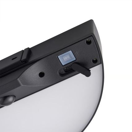 Nordlux - LED Solarna zidna svjetiljka sa senzorom MONAY LED/5W/5V 3000K IP44 2000 mAh crna