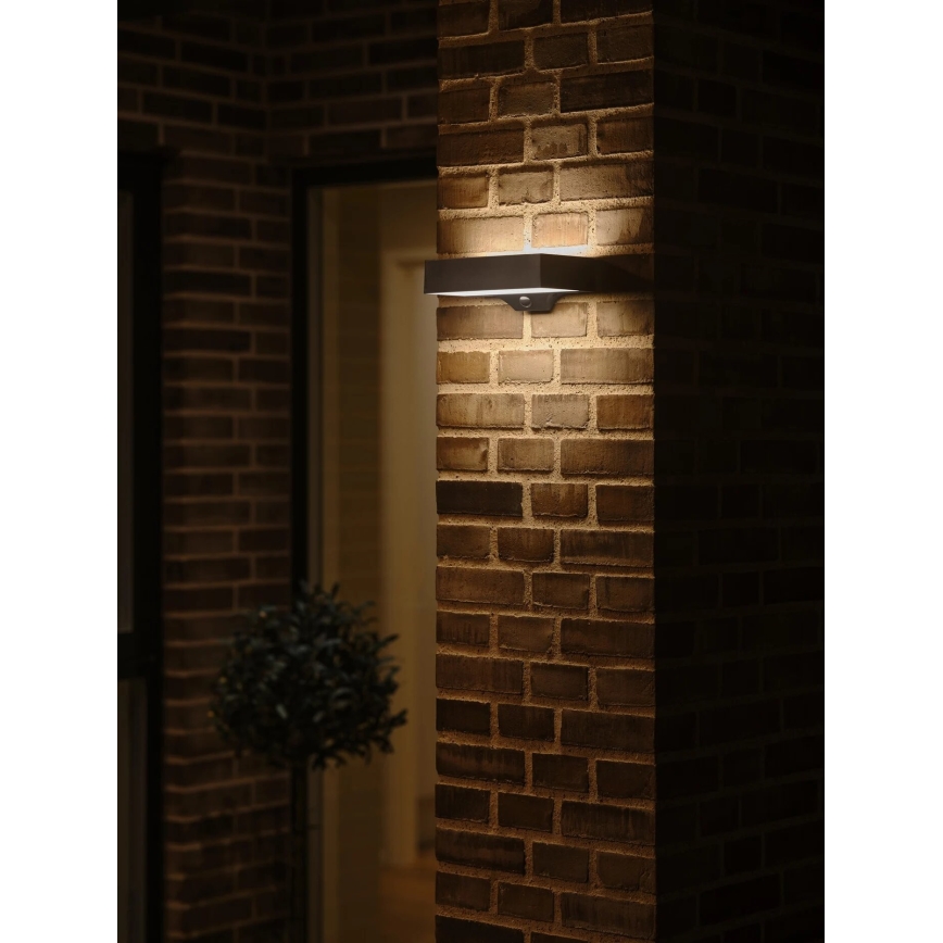 Nordlux - LED Solarna zidna svjetiljka sa senzorom MONAY LED/5W/5V 3000K IP44