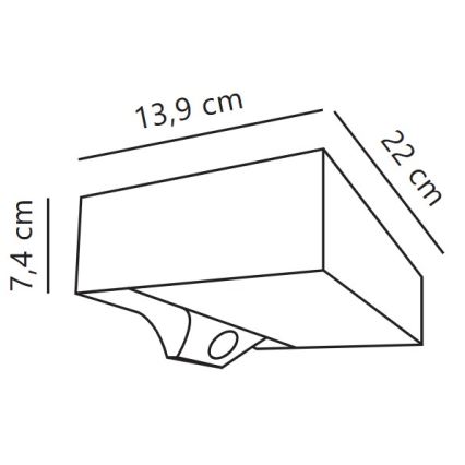 Nordlux - LED Solarna zidna svjetiljka sa senzorom MONAY LED/5W/5V 3000K IP44