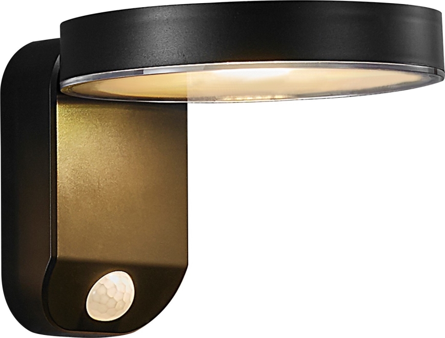 Nordlux - LED Solarna zidna svjetiljka sa senzorom RICA LED/5W/3,7V IP44 2200 mAh okrugli