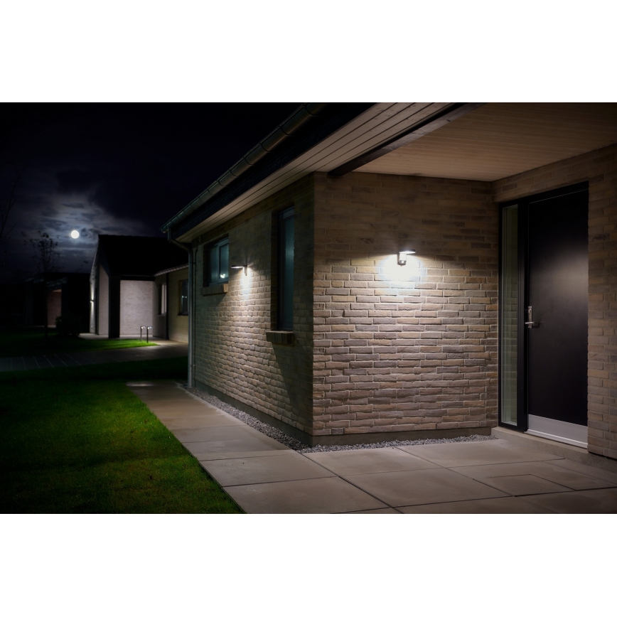 Nordlux - LED Solarna zidna svjetiljka sa senzorom RICA LED/5W/3,7V IP44 2200 mAh okrugli
