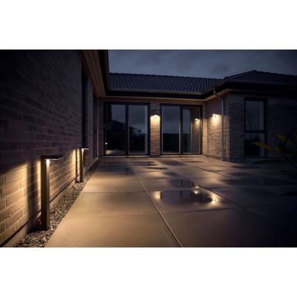 Nordlux - LED Solarna zidna svjetiljka sa senzorom RICA LED/5W/3,7V IP44 2200 mAh uglast
